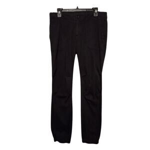 James Perse Women Cargo Pants Jogger Sz 29 Black 32wx28L Utility Luxury Gorpcore